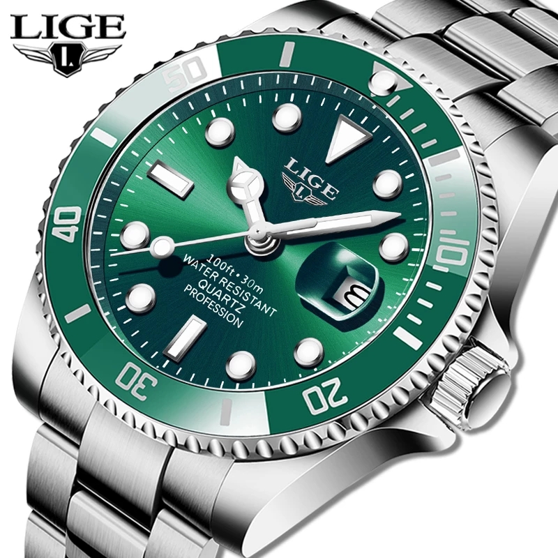 Luxury Watch Magazine - Часы наручные LIGE Мужские кварцевые, брендовые